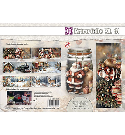 KBS-031 - Creative CutOuts - Bouteille/pot sous film rétractable nr. 31 - Noël, hiver