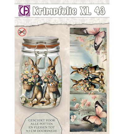 KBS-043 - Creative CutOuts - Bouteille/pot sous film rétractable, jusqu’à env. 9.5 cm, nr. 43 - 