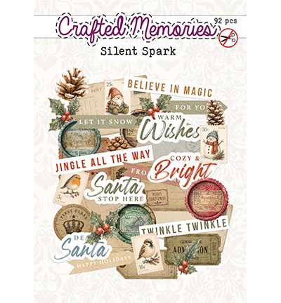 CM-DC-007 - Creative CutOuts - Stansplaatjes - Silent Spark - Engelstalige teksten - Silent Spark