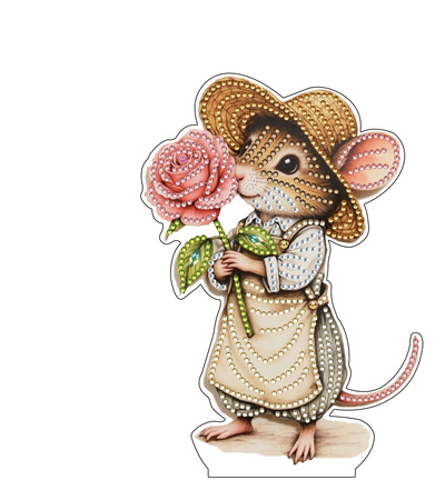 DPS-003 - Creative CutOuts - Support acrylique Diamond Painting - Souris à la rose - Supports acryliques DPS-003 - Creative CutOuts - Support acrylique Diamond Painting - Souris à la rose - Supports acryliques