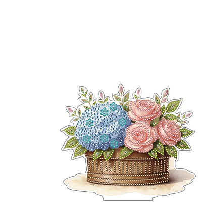DPS-006 - Creative CutOuts - Support acrylique Diamond Painting - Panier de fleurs bleu - Supports acryliques DPS-006 - Creative CutOuts - Support acrylique Diamond Painting - Panier de fleurs bleu - Supports acryliques