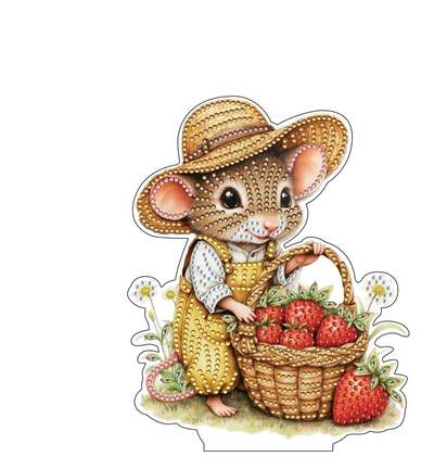 DPS-007 - Creative CutOuts - Support acrylique Diamond Painting - Souris aux fraises - Supports acryliques DPS-007 - Creative CutOuts - Support acrylique Diamond Painting - Souris aux fraises - Supports acryliques