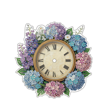 DPS-010 - Creative CutOuts - Pendentif acrylique Diamond Painting - Horloge avec fleurs 01 - Pendentifs acryliques DPS-010 - Creative CutOuts - Pendentif acrylique Diamond Painting - Horloge avec fleurs 01 - Pendentifs acryliques