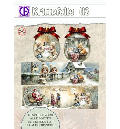 KBS-112 - Creative CutOuts - Bouteille/pot sous film rétractable, set de 2, jusqu’à env. 8 cm, nr. 112 - Jusqu a 8 cm