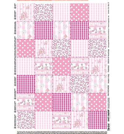 91892 - To-Do - Pink Patchwork(Kippers) - Soft-Paper 70x50cm 91892 - To-Do - Pink Patchwork(Kippers) - Soft-Paper 70x50cm