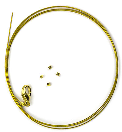 10829-4102 - Hobby Crafting Fun - Chaine + fermoir + perles à pincer, or - Fils de métal