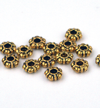 10303-8081 - Hobby Crafting Fun - Metal beads, Antique Gilt - Entretoise