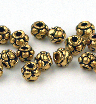10303-8102 - Hobby Crafting Fun - Metal beads, Antique Gilt - Entretoise