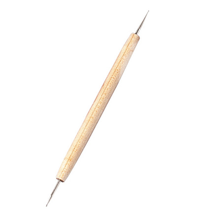11411-0001 - Hobby Crafting Fun - Embossing stencil tool with Wooden handle - 
