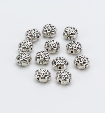 10303-9513 - Hobby Crafting Fun - Metal spacer beads, Platinum - Disques