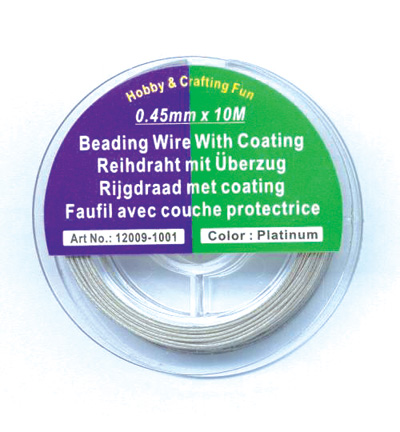 12009-1001 - Hobby Crafting Fun - Fil de métal / nylon, Argent - 
