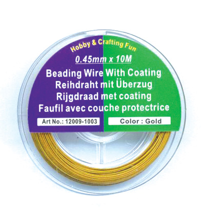 12009-1003 - Hobby Crafting Fun - Fil de métal / nylon, Or - Fils de métal