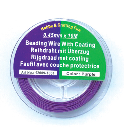 12009-1004 - Hobby Crafting Fun - Fil de métal / nylon, Mauve - Fils de métal