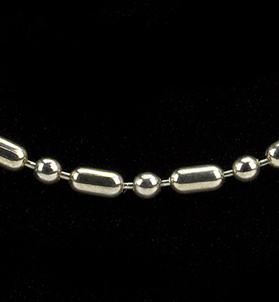 12120-2003 - Hobby Crafting Fun - Jewelry Chain with lobster clasp, Platinum - Chaîne boules métal