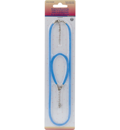 12138-3805 - Hobby Crafting Fun - Collier + Bracelet, bleu - Set de collier et bracelet