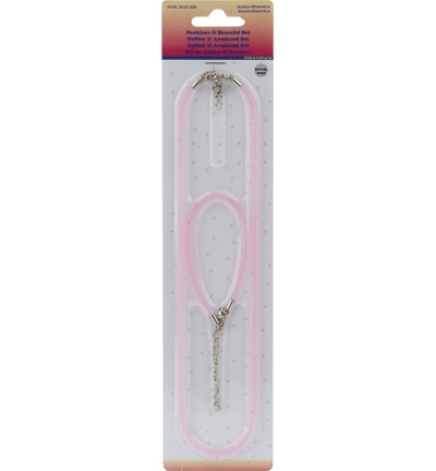 12138-3806 - Hobby Crafting Fun - Collier + Bracelet, pink - Set de collier et bracelet