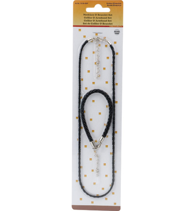 12139-3901 - Hobby Crafting Fun - Collier + Bracelet, noir - Set de collier et bracelet