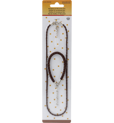12139-3902 - Hobby Crafting Fun - Collier + Bracelet, marron - Set de collier et bracelet