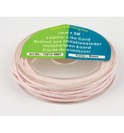 12013-5001 - Hobby Crafting Fun - rose clair - Cordes similicuir