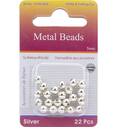 12166-6602 - Hobby Crafting Fun - Beads Platinum - Rond