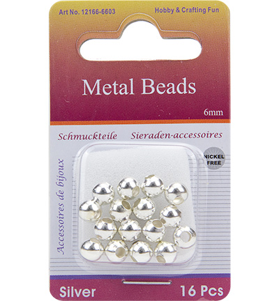 12166-6603 - Hobby Crafting Fun - Beads Platinum - Rond