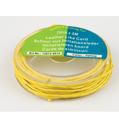 12013-5014 - Hobby Crafting Fun - jaune - Cordes similicuir