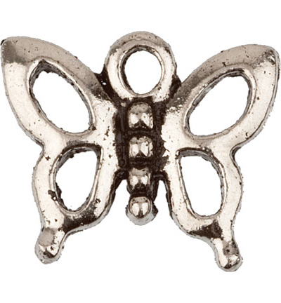 11808-1725 - Hobby Crafting Fun - Pendant butterfly, Platinum - Breloques