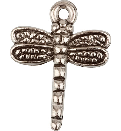11808-1733 - Hobby Crafting Fun - Pendant dragon fly, Platinum - Breloques