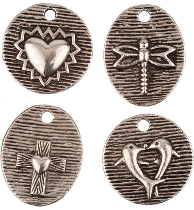 11808-0535 - Hobby Crafting Fun - Metal Charms, hanger - Breloques