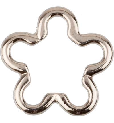 12089-8902 - Hobby Crafting Fun - Metal Charms, Flower, Platinum - Charms