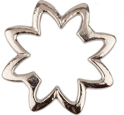 12089-8904 - Hobby Crafting Fun - fleur, argent - Charms 12089-8904 - Hobby Crafting Fun - fleur, argent - Charms