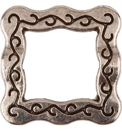 12089-8905 - Hobby Crafting Fun - Metal Charms, Rectangle, Platinum - Charms 12089-8905 - Hobby Crafting Fun - Metal Charms, Rectangle, Platinum - Charms
