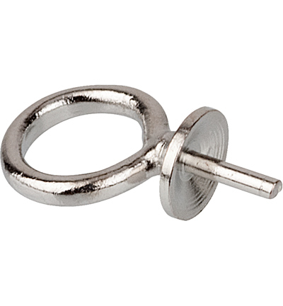 12193-9301 - Hobby Crafting Fun - Cap met 6mm Ring, platinum - Chaperons