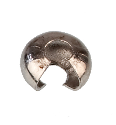 12221-2101 - Hobby Crafting Fun - Crimp bead cover, Platinum - Cache noeuds