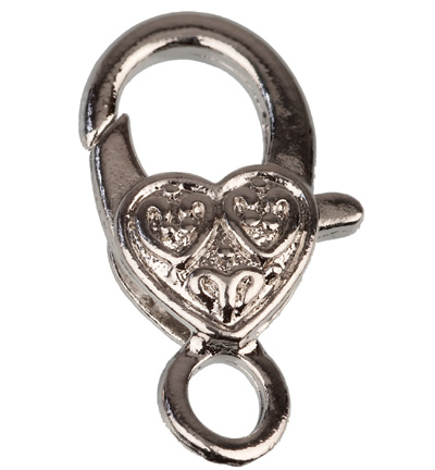 12222-2202 - Hobby Crafting Fun - Lobster clasp, Platium - Clasp / Karabijn