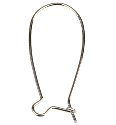 12224-2417 - Hobby Crafting Fun - Earring kidney, Platium - Pendant