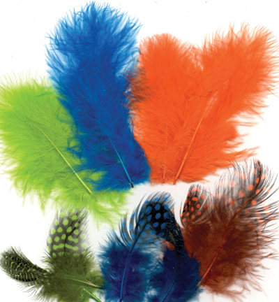 12229-2906 - Hobby Crafting Fun - Ass.Mix,Neon - Marabou & Guinea Fowl mix