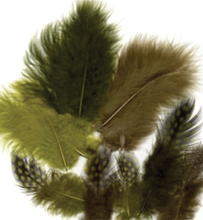 12229-2908 - Hobby Crafting Fun - Ass.Mix,Forest - Marabou & Guinea Fowl mix