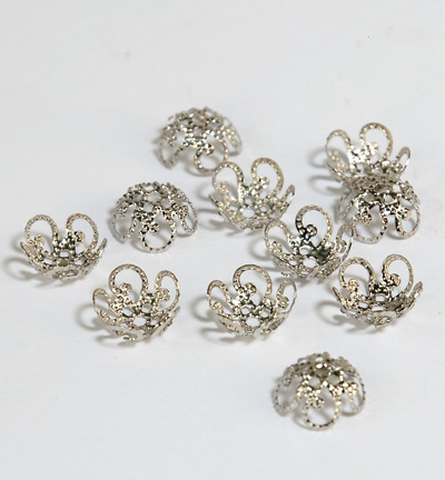 12245-4512 - Hobby Crafting Fun - Bead caps,Platinum - Chaperons