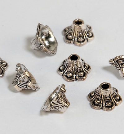 12253-5304 - Hobby Crafting Fun - Bead Caps, Platinum - Chaperons