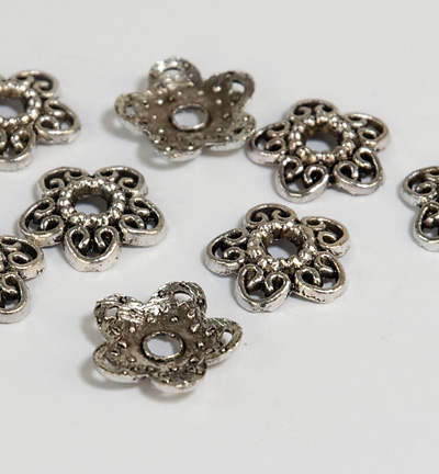 12253-5305 - Hobby Crafting Fun - Bead Caps, Platinum - Chaperons