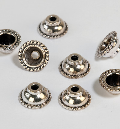 12253-5306 - Hobby Crafting Fun - Bead Caps, Platinum - Chaperons