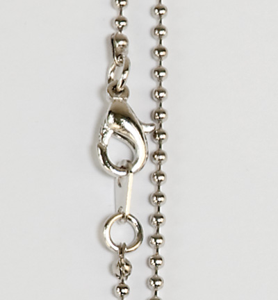 12260-6001 - Hobby Crafting Fun - Chain with lobster clasp, Platinum - Chaîne boules métal
