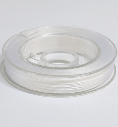 12259-5901 - Hobby Crafting Fun - Silky Beading Thread, wheel, White - 
