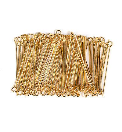 10316-3202 - Hobby Crafting Fun - Eye pin, Gilt - à oeil