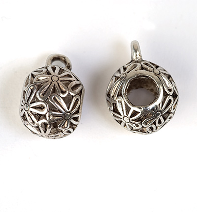 12266-6608 - Hobby Crafting Fun - Perles en métal filigrane, Platine - Filigrain Beads