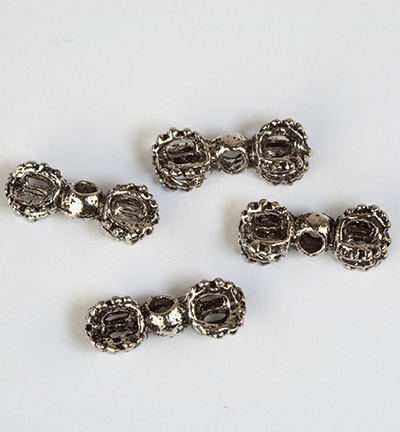 12266-6610 - Hobby Crafting Fun - Perles en métal filigrane, Platine - Filigrain Beads