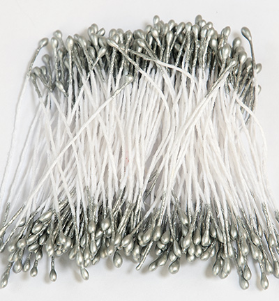 12257-5703 - Hobby Crafting Fun - Etamines pearlized Silver - Etamines 1mm