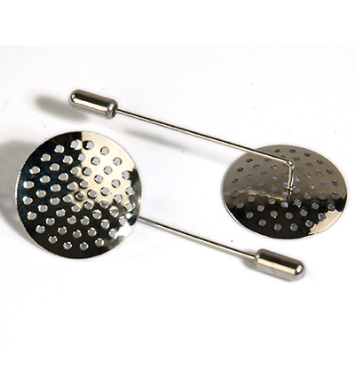 12278-7811 - Hobby Crafting Fun - Brooch Pin with Sieve & long pin - Enfiler