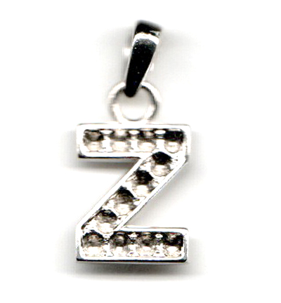 12017-2626 -  - Solde: 12017-2626: (2) Pendant alphabet en métal: Z - 